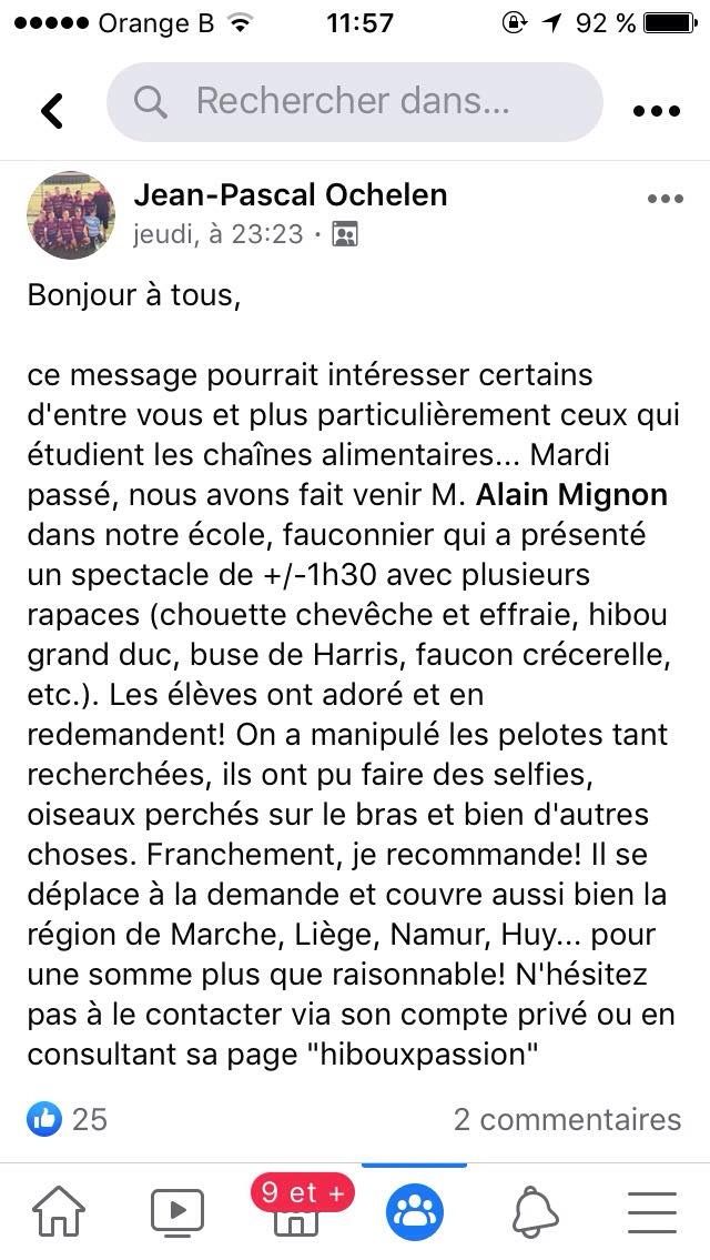 Après la visite dans une école , demandé par un professeur de science..